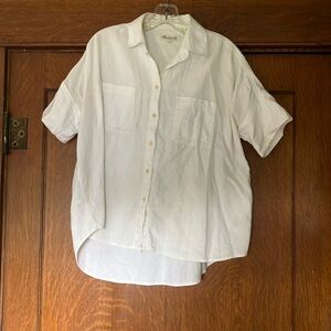Madewell size Medium white button down shirt
